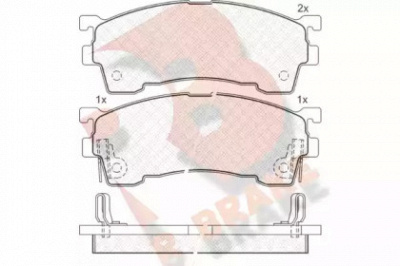 R BRAKE rb0971204 -  Комплект тормозных колодок, дисковый тормоз